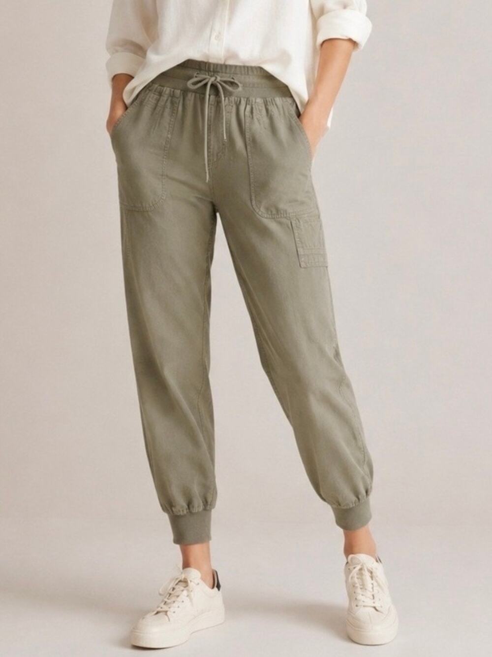 Quince Olive Vintage Wash Tencel Jogger Sz.S